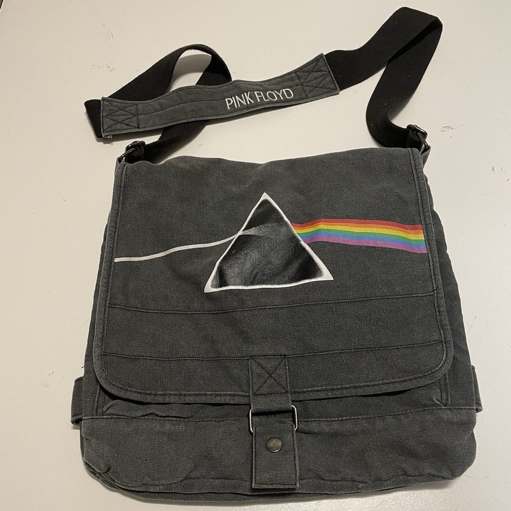 PINK FLOYD Gray Cotton Messenger Bag, 2008 Pink Floyd Music , Band Merch